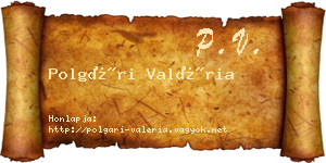 Polgári Valéria névjegykártya