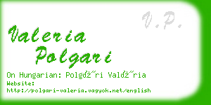 valeria polgari business card